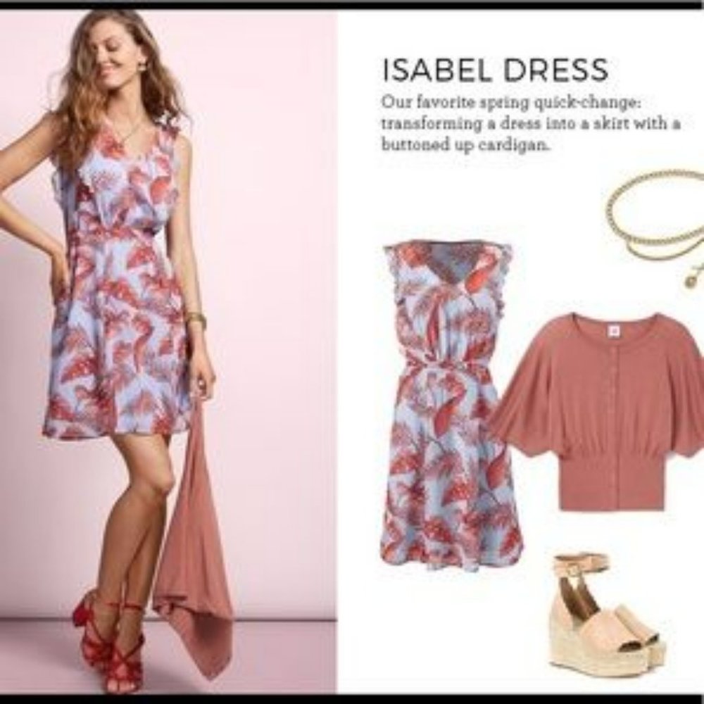 Cabi Isabelle Palm Leaf Dress 5381 Size S EUC